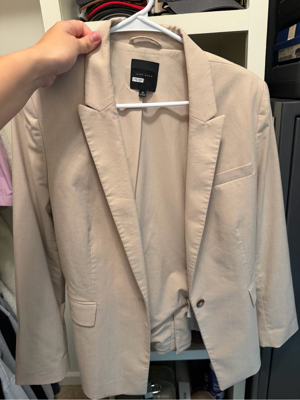 Alex Marie Light Beige Tailored Blazer Jacket